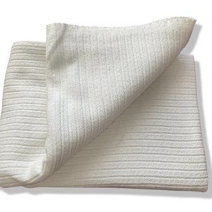 Vintage White Knit Blanket